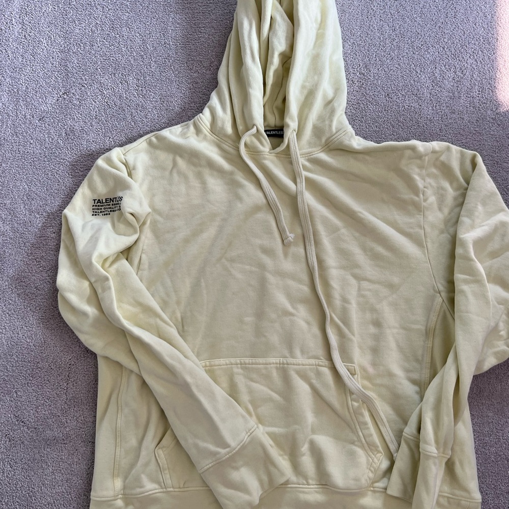 Limited Edition Yellow Talentless Elements hoodie in color ‘Lemon-Tonic’